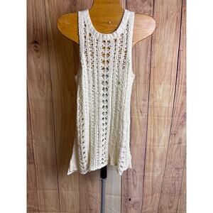 American Eagle Outfitters Knit Cover-Up Tank Cream Women's Size XS NEW